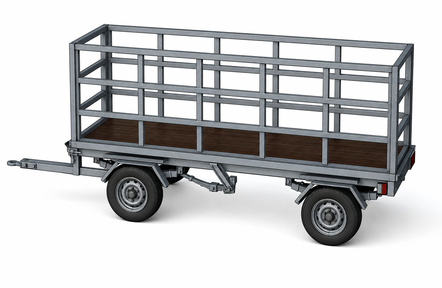 Tandem-Axle Container Trolley